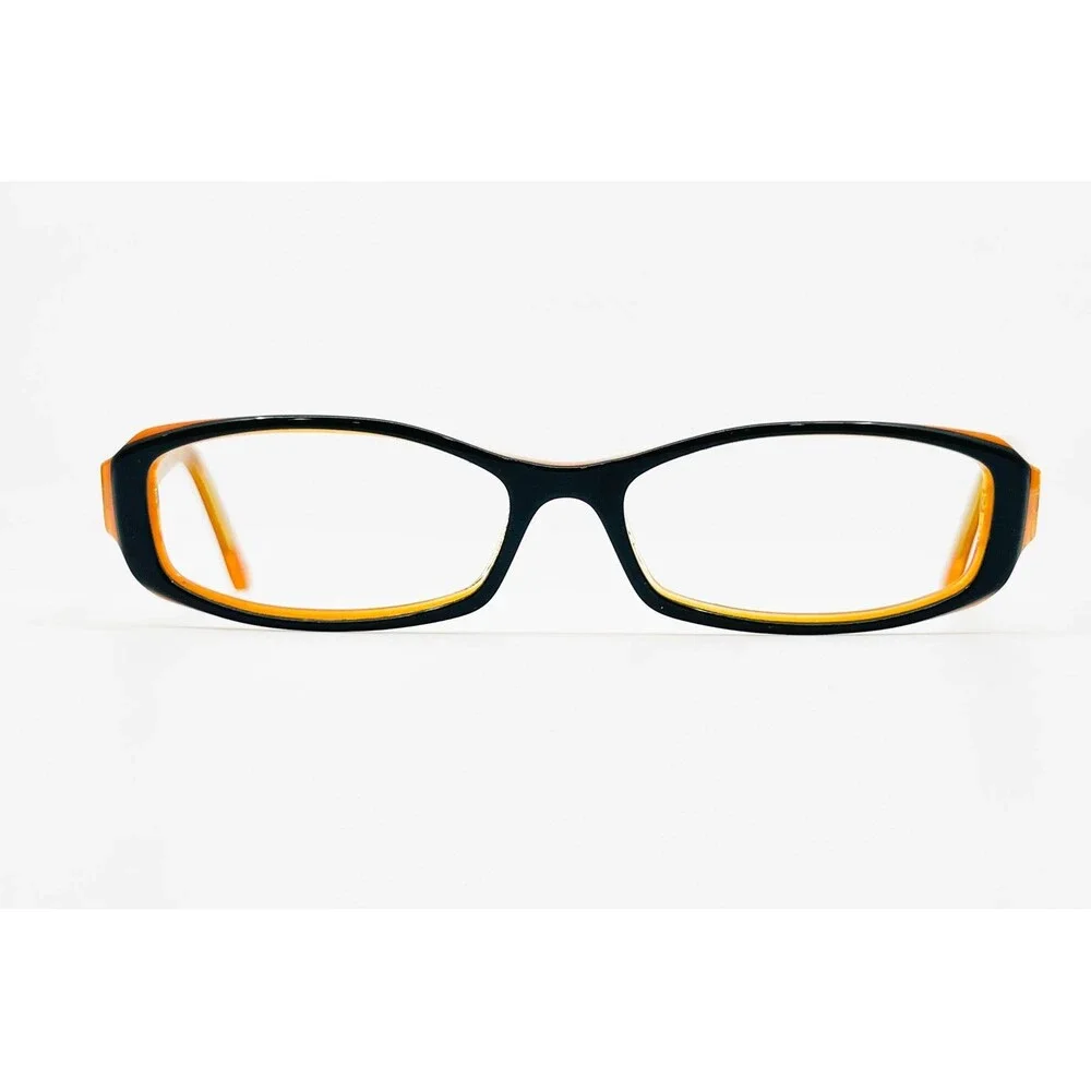 Vogue Eyeglass Frames Womens Black Orange Rectangle VO 3546-B 51-16-135